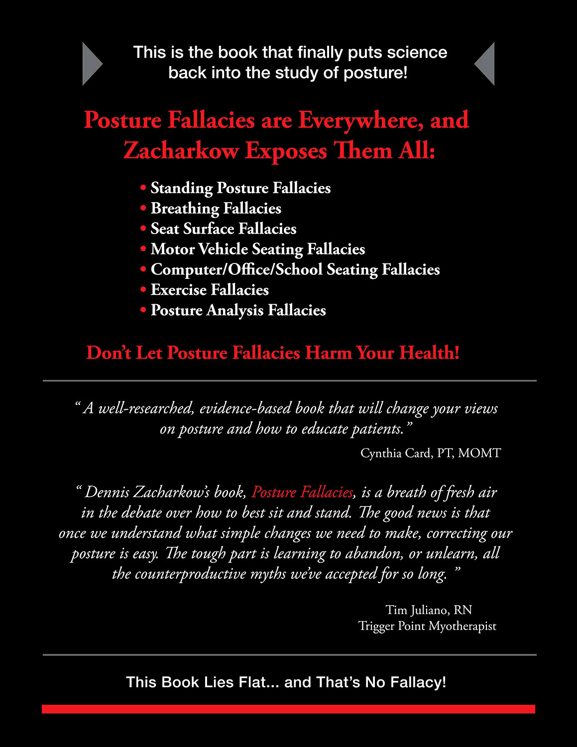 Posture Fallacies Book - Back Cover
